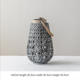 Retro Nostalgic Pendant Ornamen Bamboo Candle Lantern Garden Plus