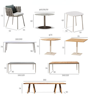 Rattan Chair and Table Combination Garden Plus