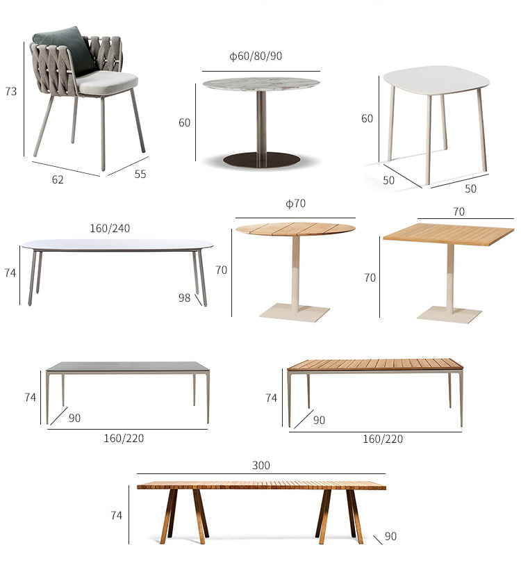 Rattan Chair and Table Combination Garden Plus