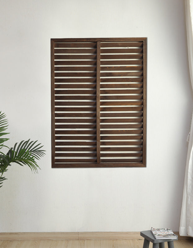 Outdoor Wooden Louver Mesh Screen Fence Garden Plus