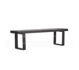 Solid Wood Long Table and Bench Garden Plus