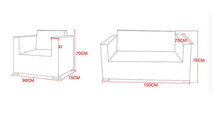 Sofa set No. 19 Garden Plus