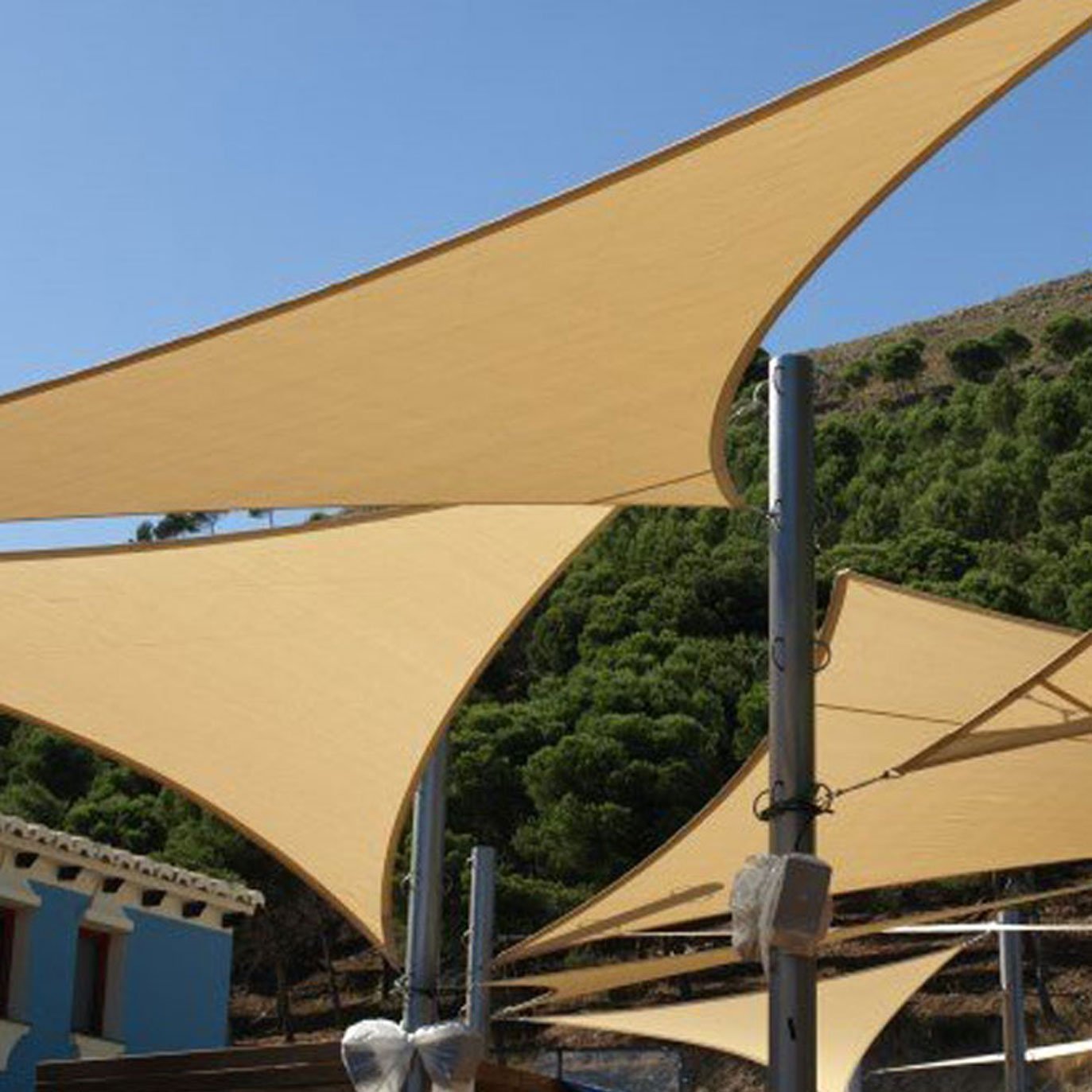 Shade Sail Right Triangle Shape Garden Plus