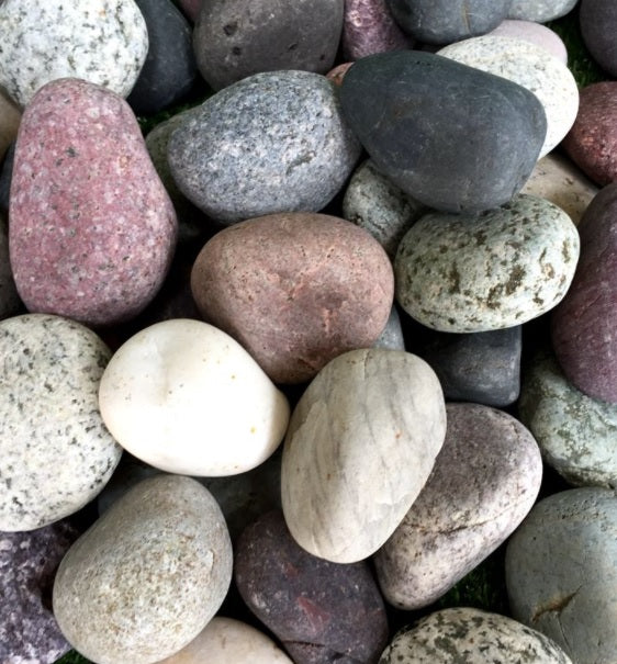 Mixed beach pebbles
