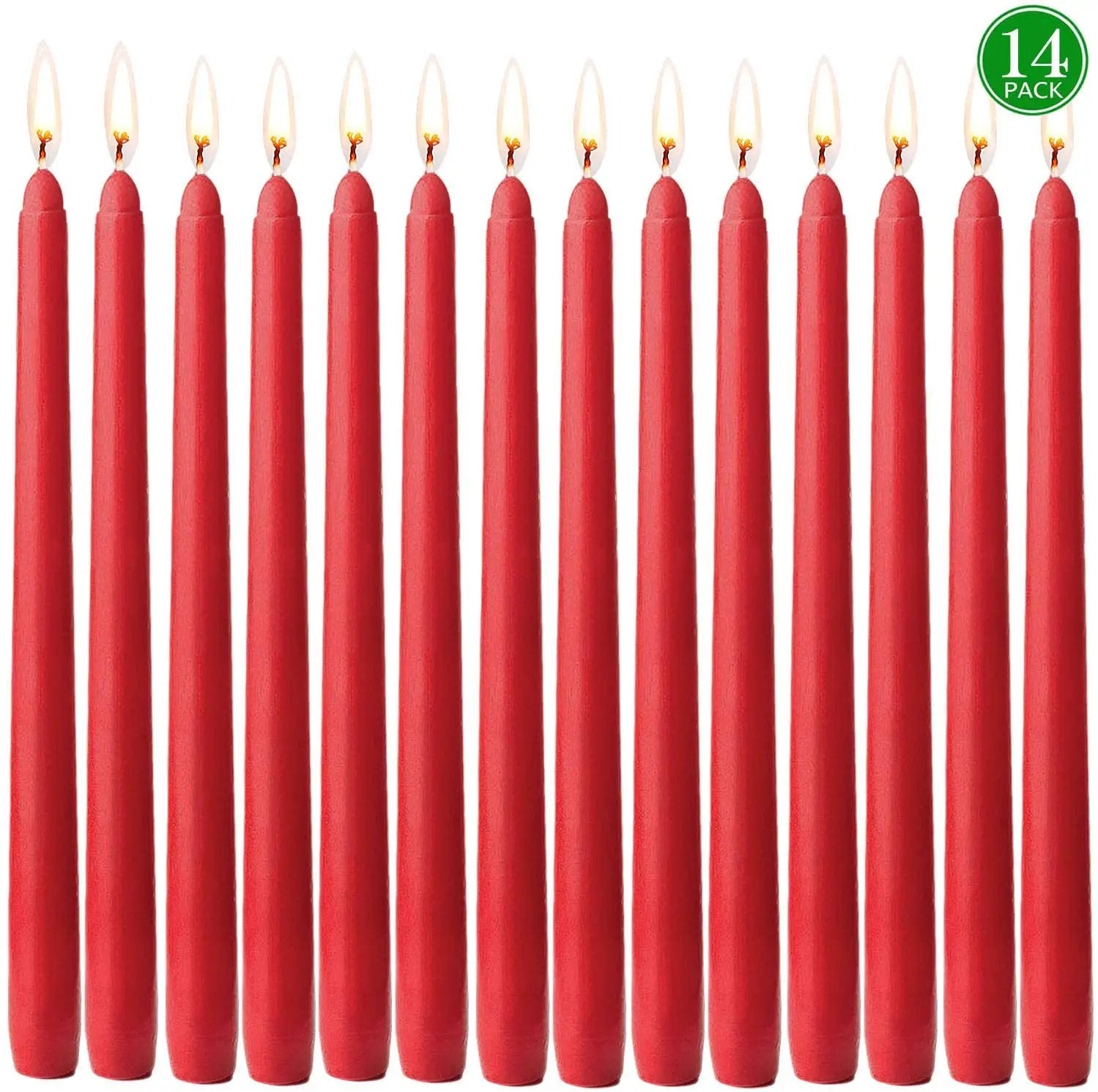 Red Taper Candles 10 Inches Tall Garden Plus