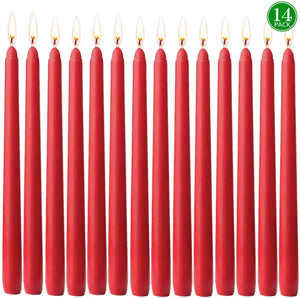 Red Taper Candles 10 Inches Tall Garden Plus