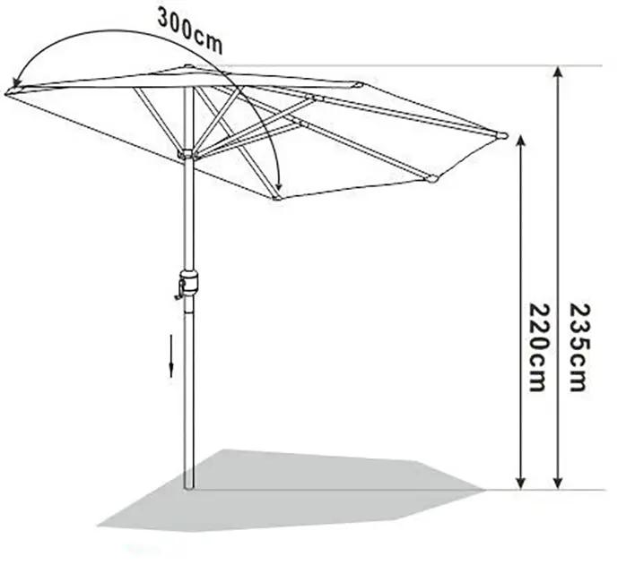 Half Round Outdoor Umbrella Garden Plus