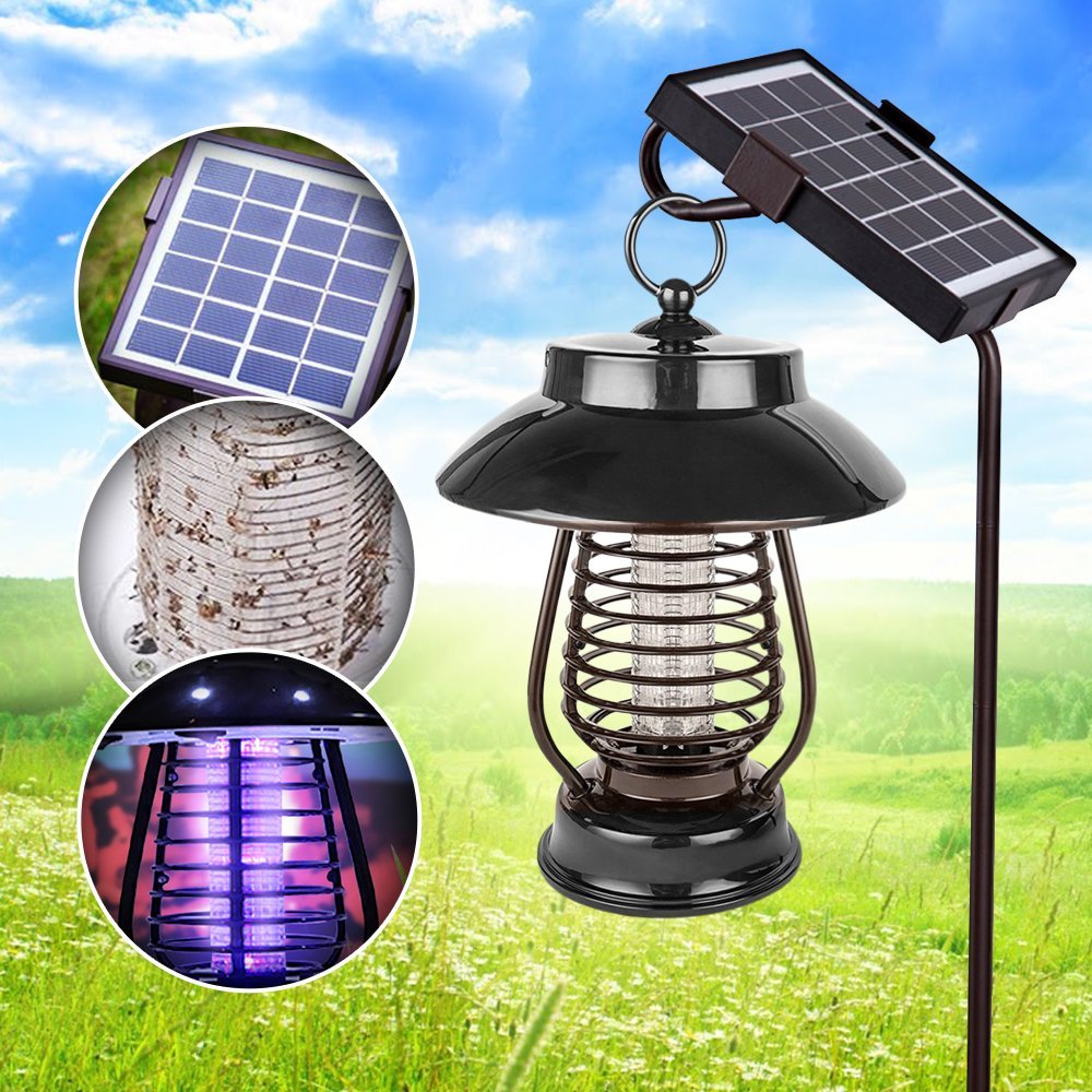 Solar Powered Outdoor Mosquito & Bug Zapper Garden Plus