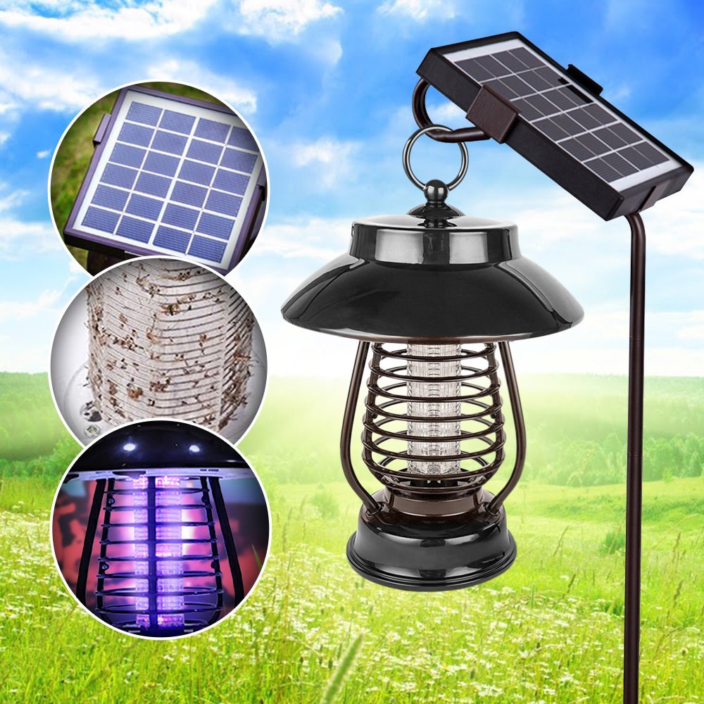 Solar Powered Outdoor Mosquito & Bug Zapper Garden Plus