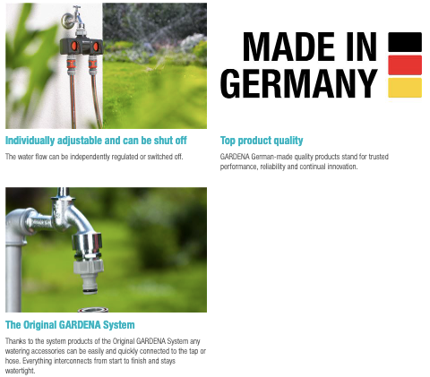 Gardena Four Channel Water Distributor Garden Plus