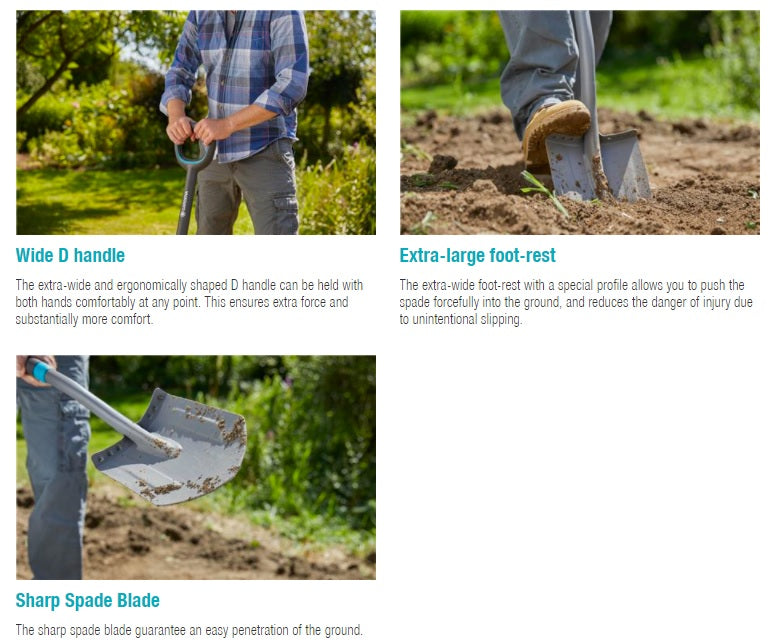 Gardena ErgoLine Pointed Spade Garden Plus