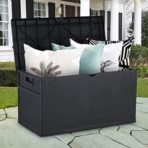 Outdoor wicker resin storage Garden Plus