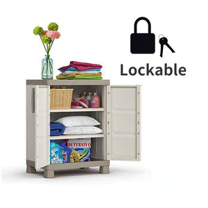 Keter Excellence Plastic Balcony Storage Cabinet Garden Plus