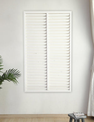 Outdoor Wooden Louver Mesh Screen Fence Garden Plus