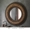 Round Shape Retro Nostalgic Art Wall Mirror Garden Plus