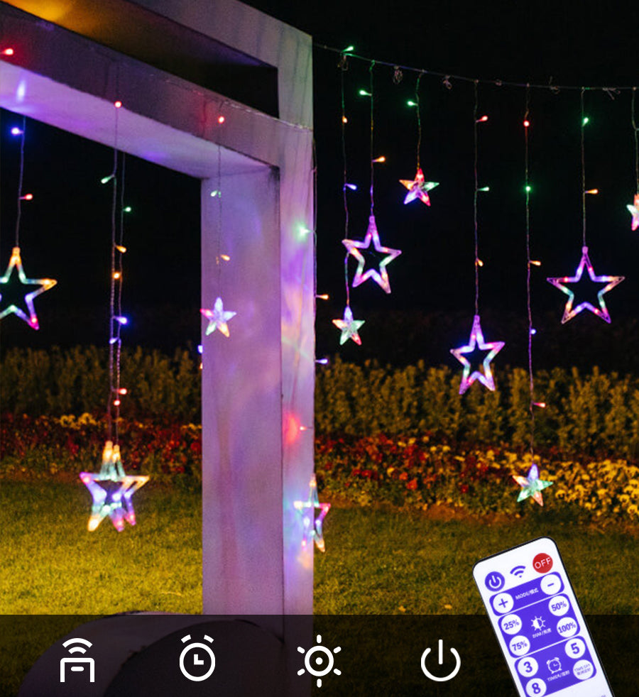 Solar Moon Star LED String Garden Plus