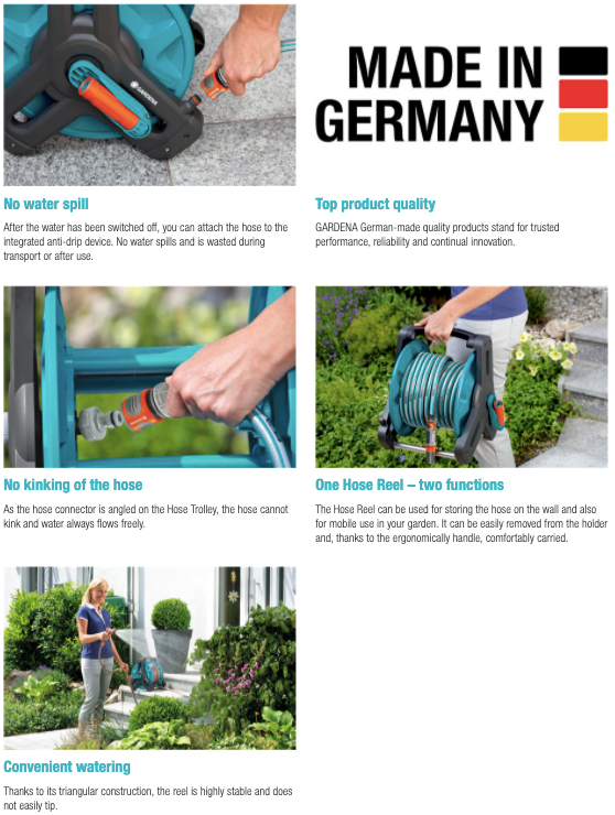 Gardena Wall-Fixed Hose Reel 50 Set - Garden Plus