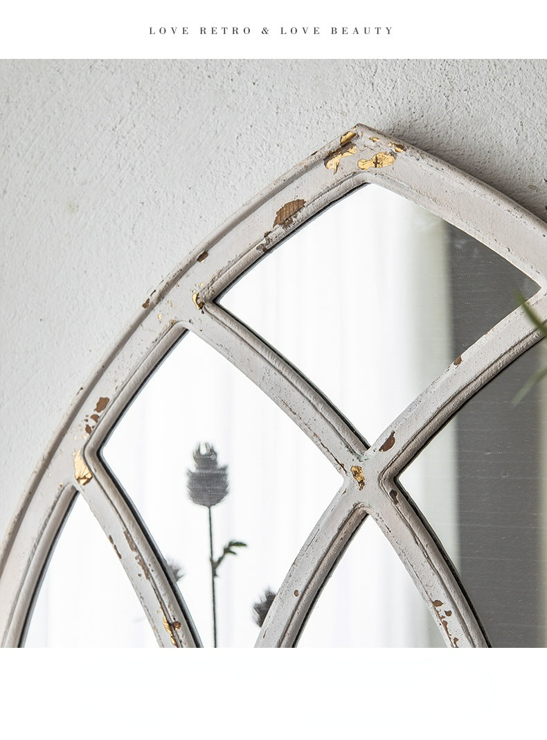 Retro Iron Art Decorative Wall Hanging Mirror Garden Plus