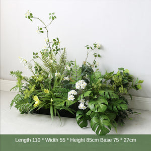 Simulation Flower and Grass Partition Planter Decoration Piece Garden Plus