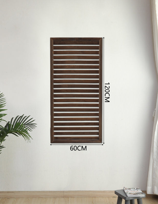 Outdoor Wooden Louver Mesh Screen Fence Garden Plus