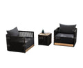 Rattan Teak Sofa Set Garden Plus