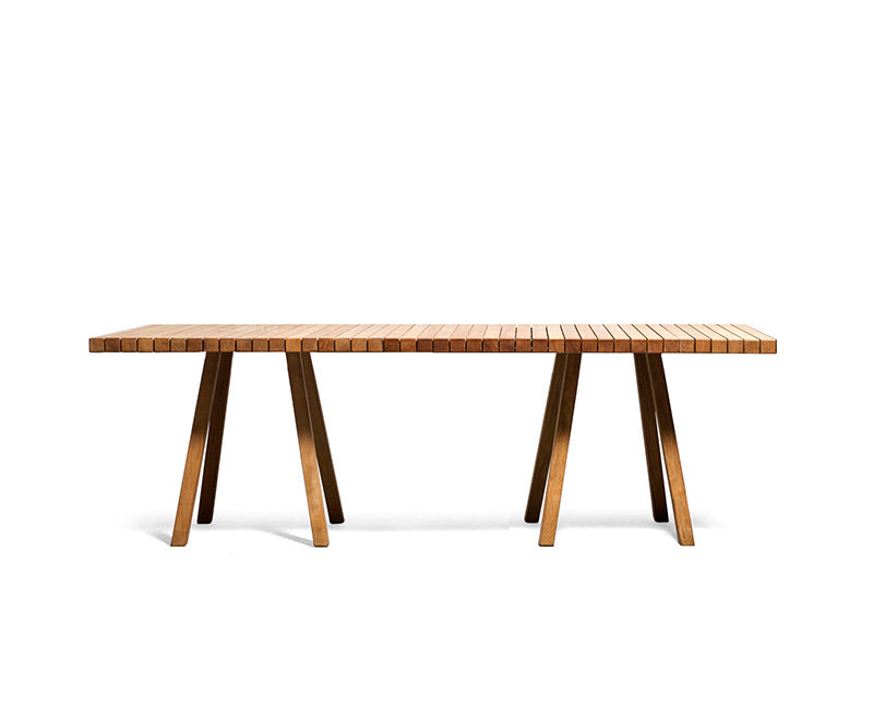 Teak Wood Rattan Chair and Table Garden Plus