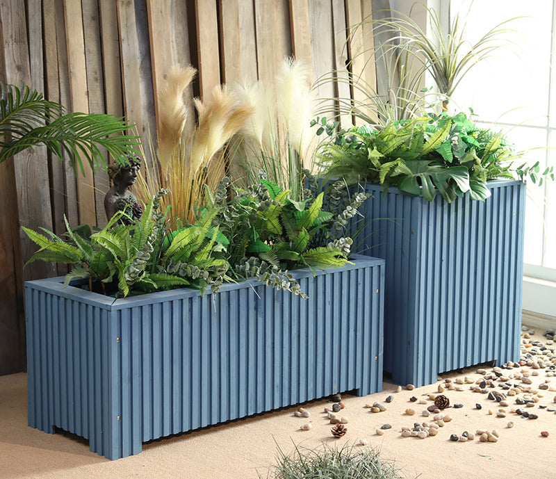 Outdoor Wood Flower Box Garden Plus