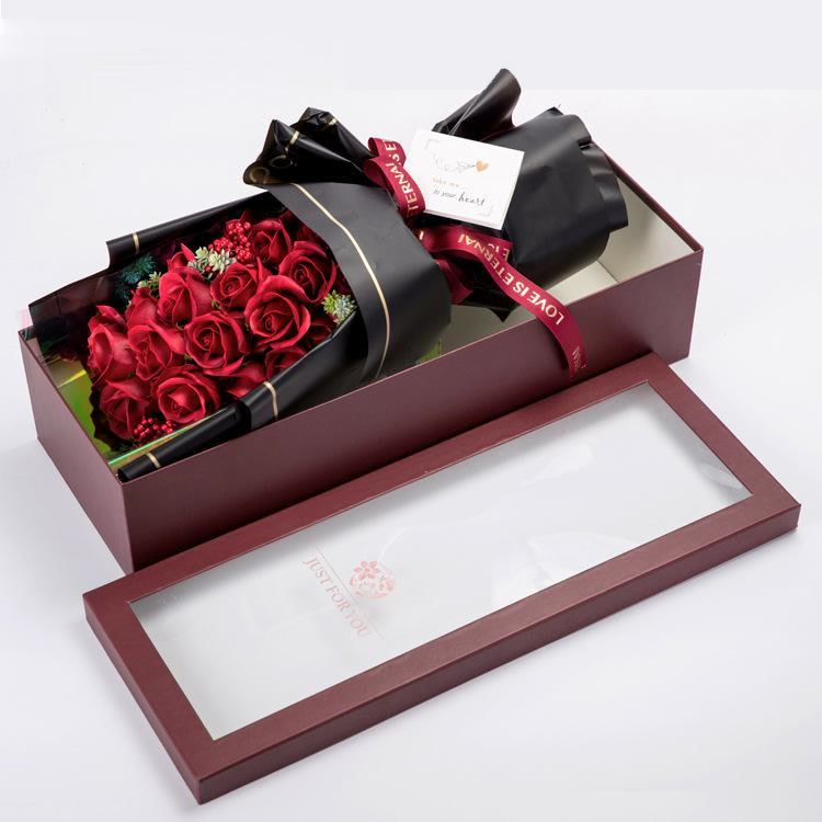 Romantic Soap Rose Flower Bouquet Garden Plus