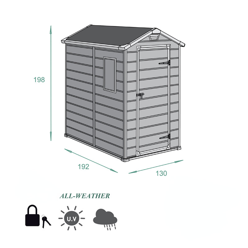 KETER Manor 4x6 Resin Outdoor Storage Shed Garden Plus