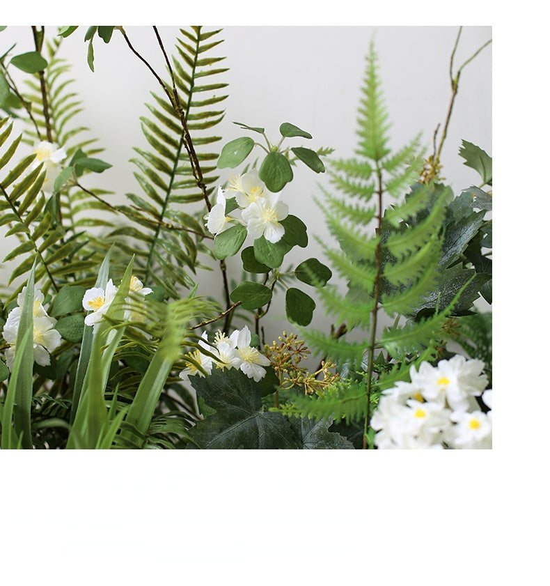 Simulation Flower and Grass Partition Planter Decoration Piece Garden Plus