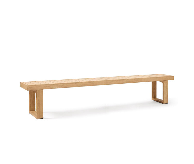 Solid Wood Long Table and Bench Garden Plus