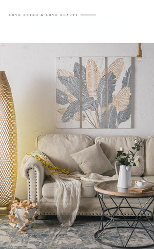 Retro Banana Leaf Wall Decoration Panel Garden Plus