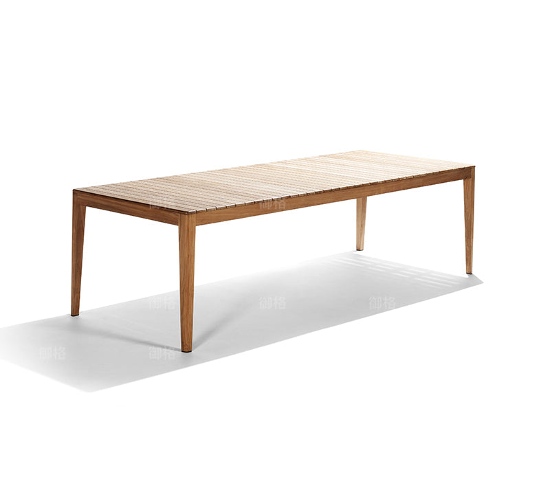 Wood Rattan Chair and Table Combination Garden Plus