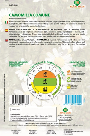 MATRICARIA CHAMOMILLA COMMON CHAMOMILE - Royal seed RYMA18/1 - COD.266 Garden Plus