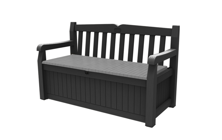 Black garden storage bench online