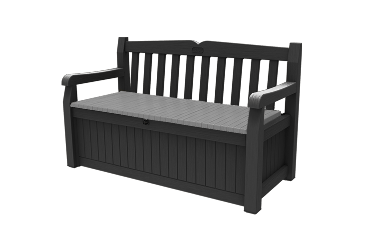Keter Eden Outdoor Storage Backrest Leisure Bench Garden Plus