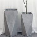 Geometic Cement High Cube planter Garden Plus