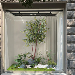 Large Artificial Green Plant Landscape Decoration Set Piece Garden Plus