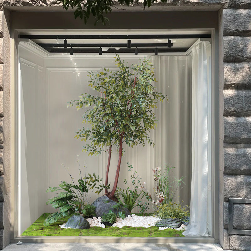 Large Artificial Green Plant Landscape Decoration Set Piece Garden Plus