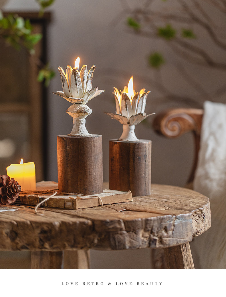 Retro European Table Candle stand Garden Plus