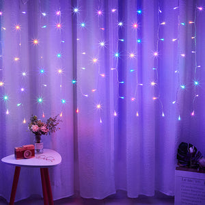 Solar Curtain Waterfall Decorative Lights Garden Plus