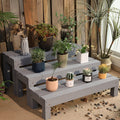 Multi-Layer Wood Stair Flower Stand Garden Plus