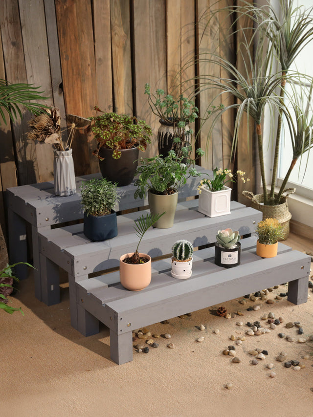 Wooden Plant Display Stand