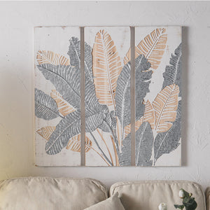 Retro Banana Leaf Wall Decoration Panel Garden Plus