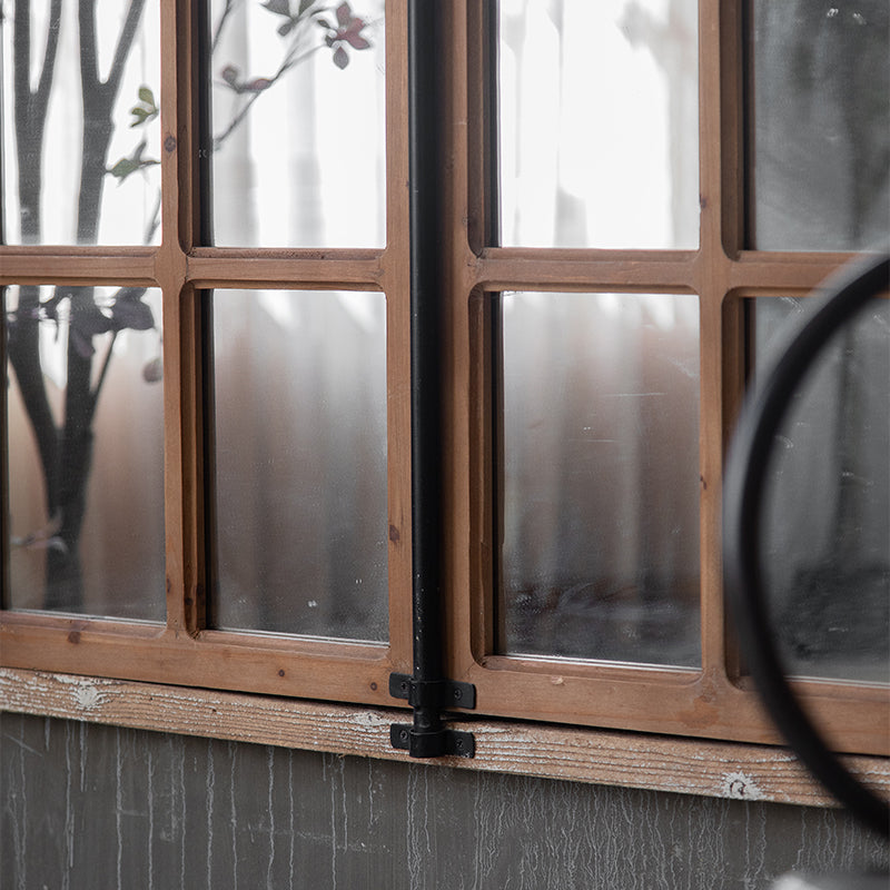 Retro Solid Wood Wall Hanging Dressing Mirror Garden Plus