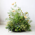 Round Artificial Bonsai Landscape Flower Plant Decoartion Piece Garden Plus