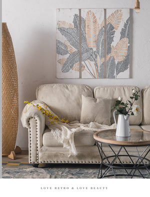 Retro Banana Leaf Wall Decoration Panel Garden Plus