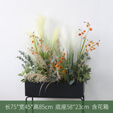 Large Green Plant Reed Landscape Fake Flower and Grass Decoration Pieces Garden Plus
