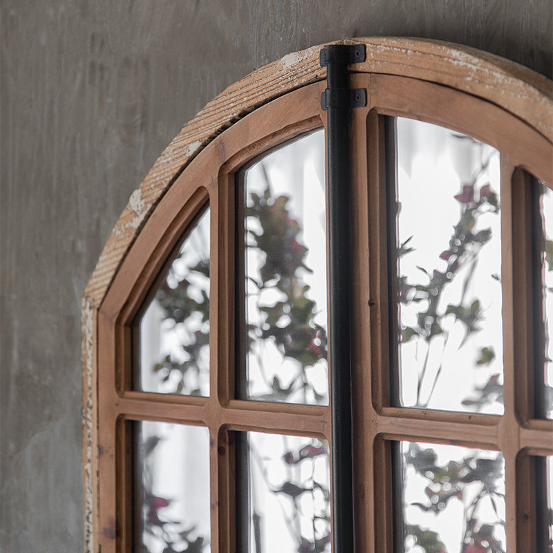 Retro Solid Wood Wall Hanging Dressing Mirror Garden Plus