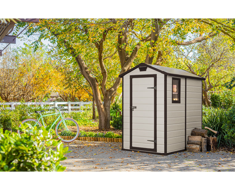 KETER Manor 4x6 Resin Outdoor Storage Shed Garden Plus